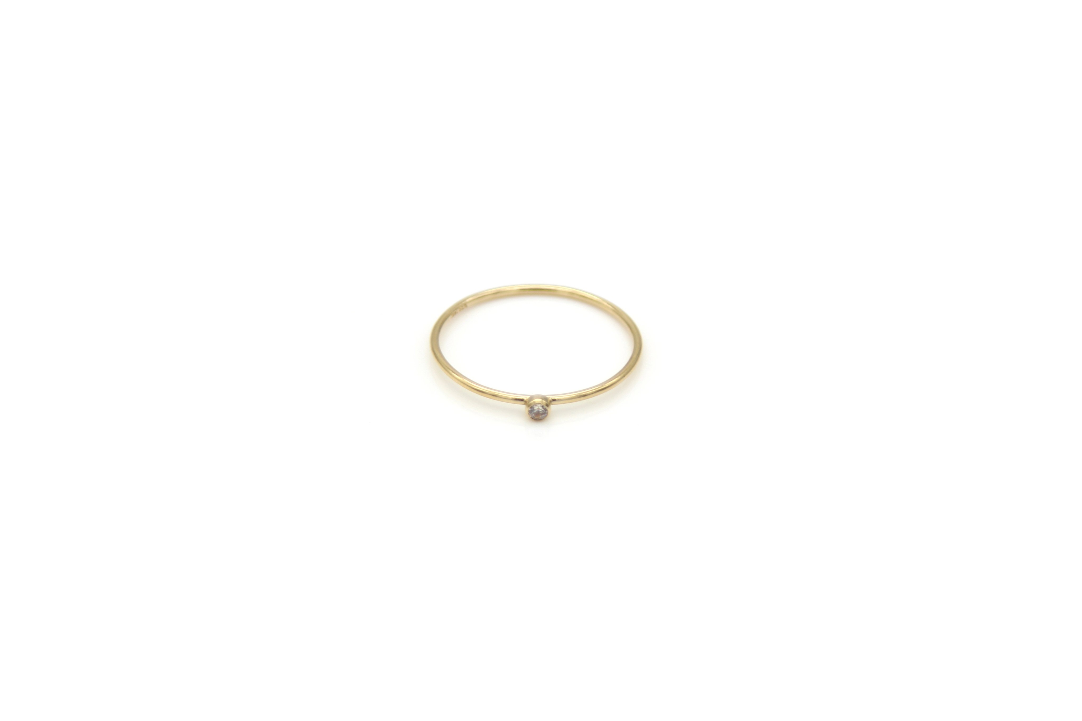 Gold Filled Crystal Stacker Ring