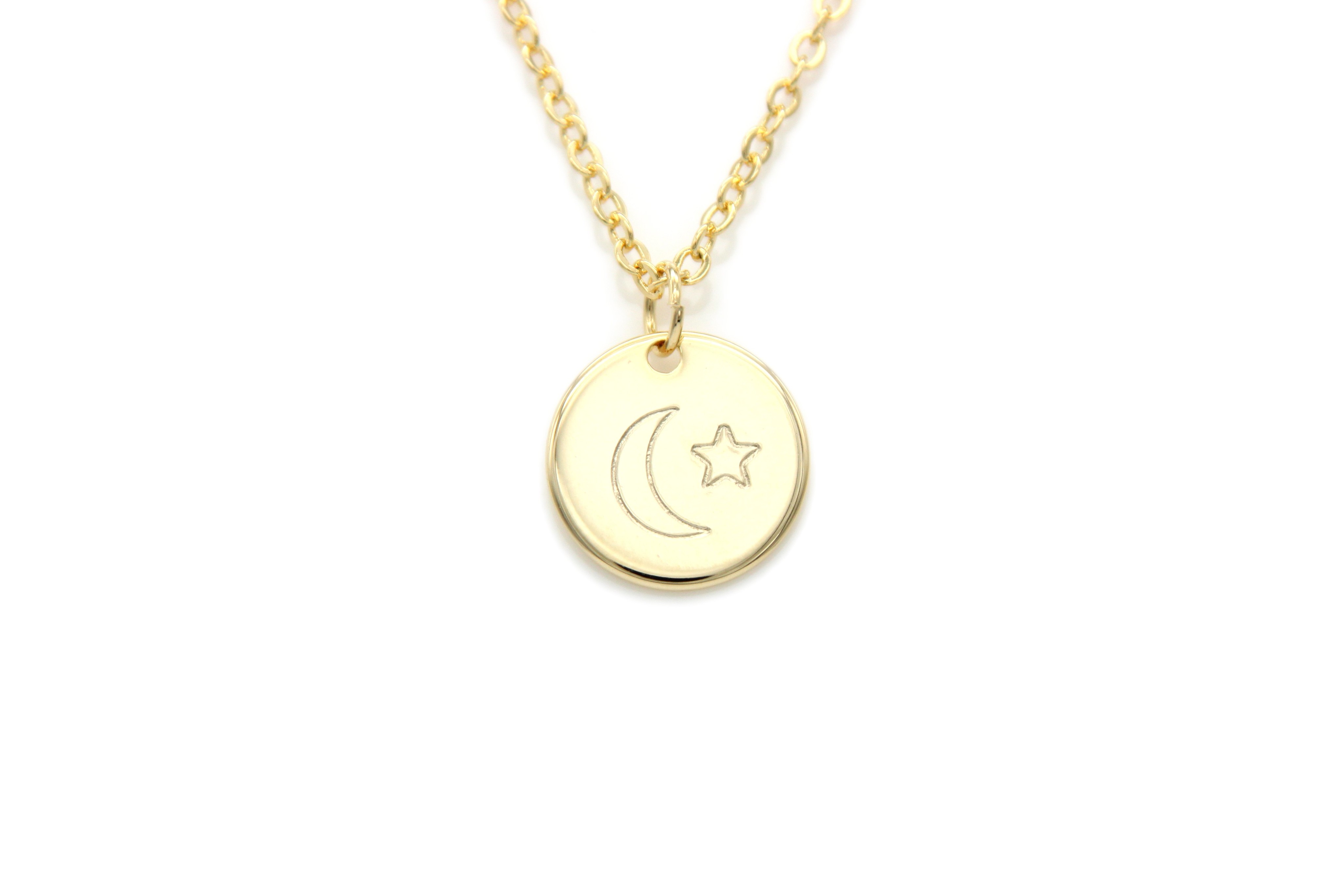 Moon and Star Necklace