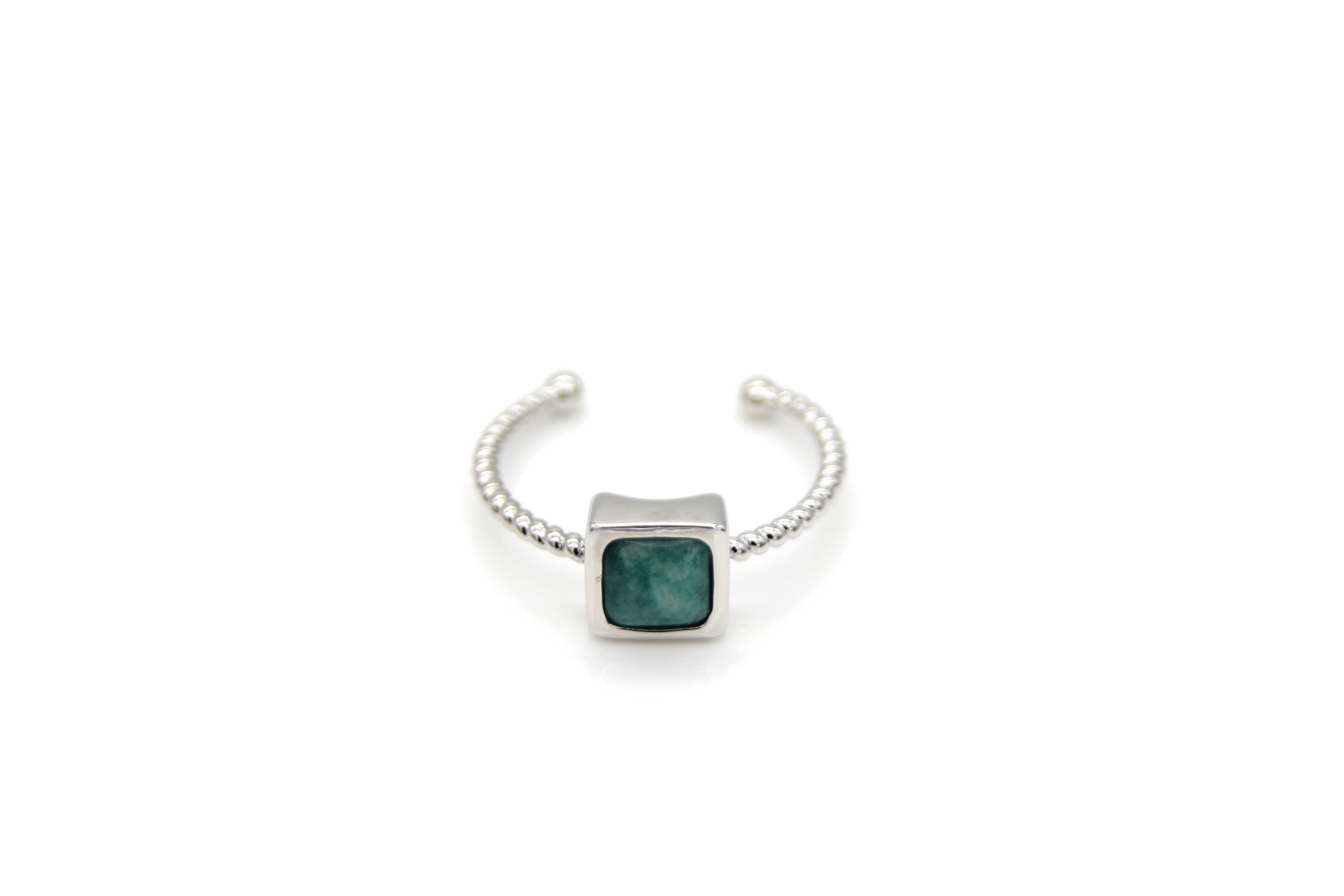 Silver and Amazonite Gianna Ring