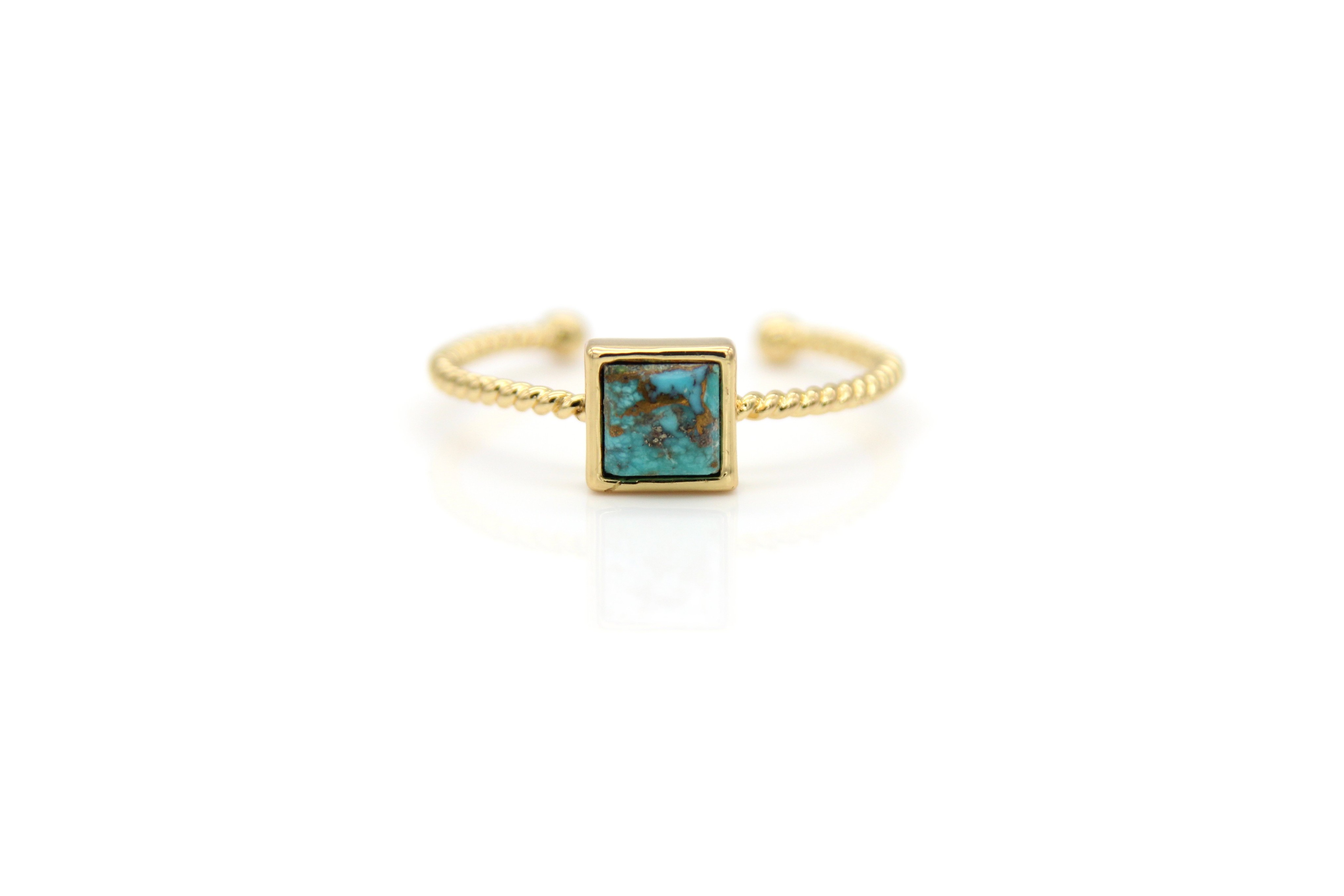 Jayne Square Turquoise Ring