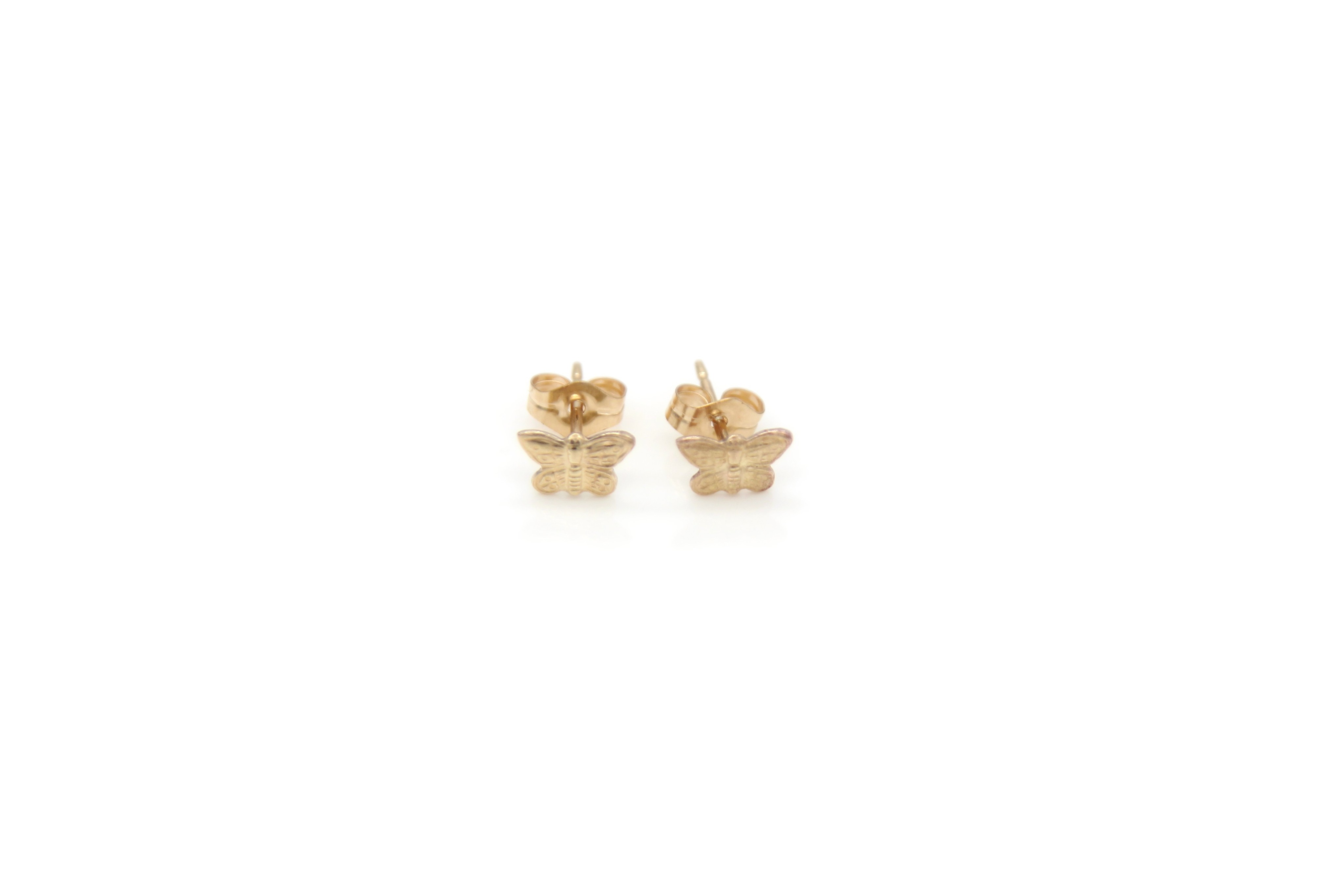 Gold Butterfly Studs