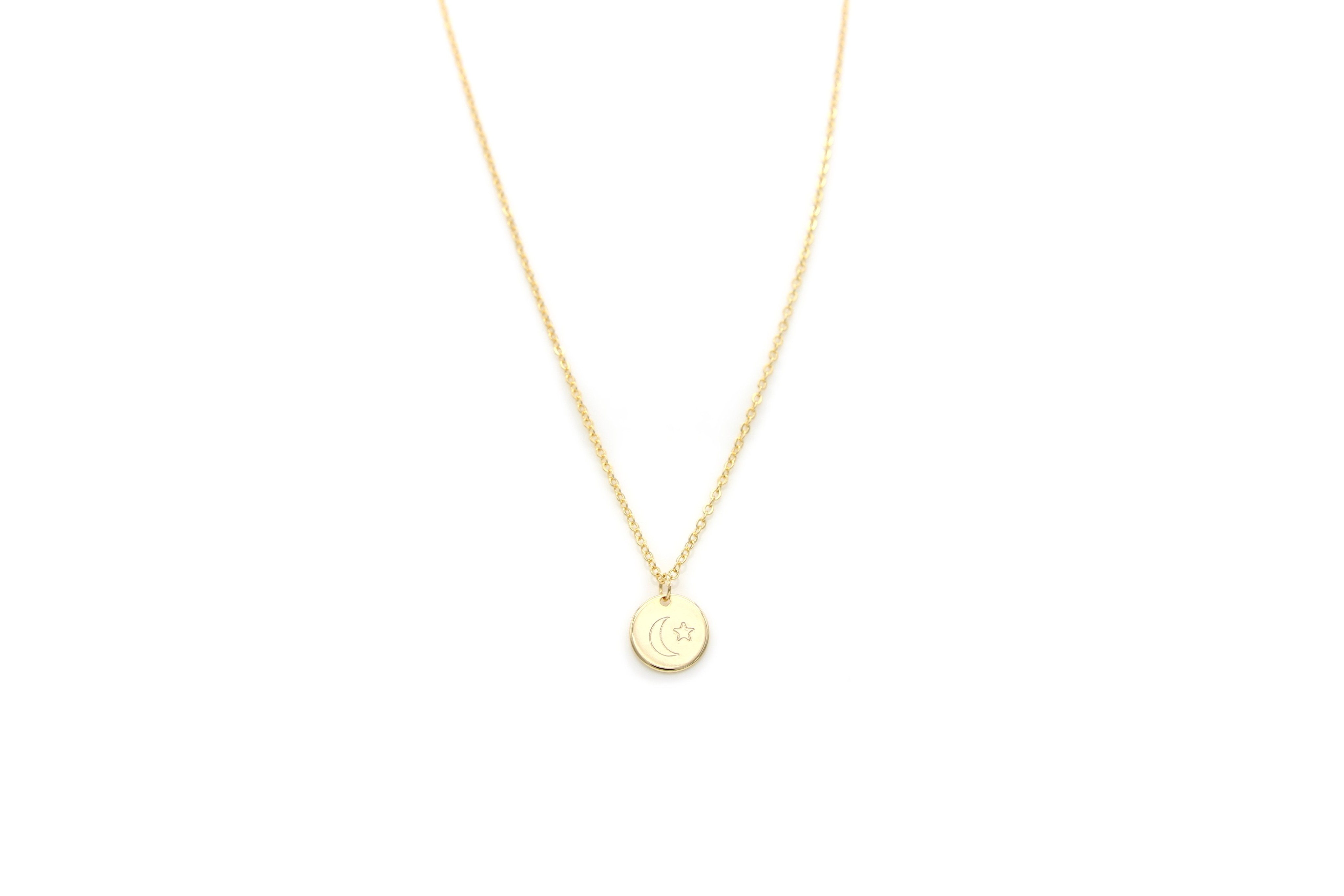 Moon and Star Necklace