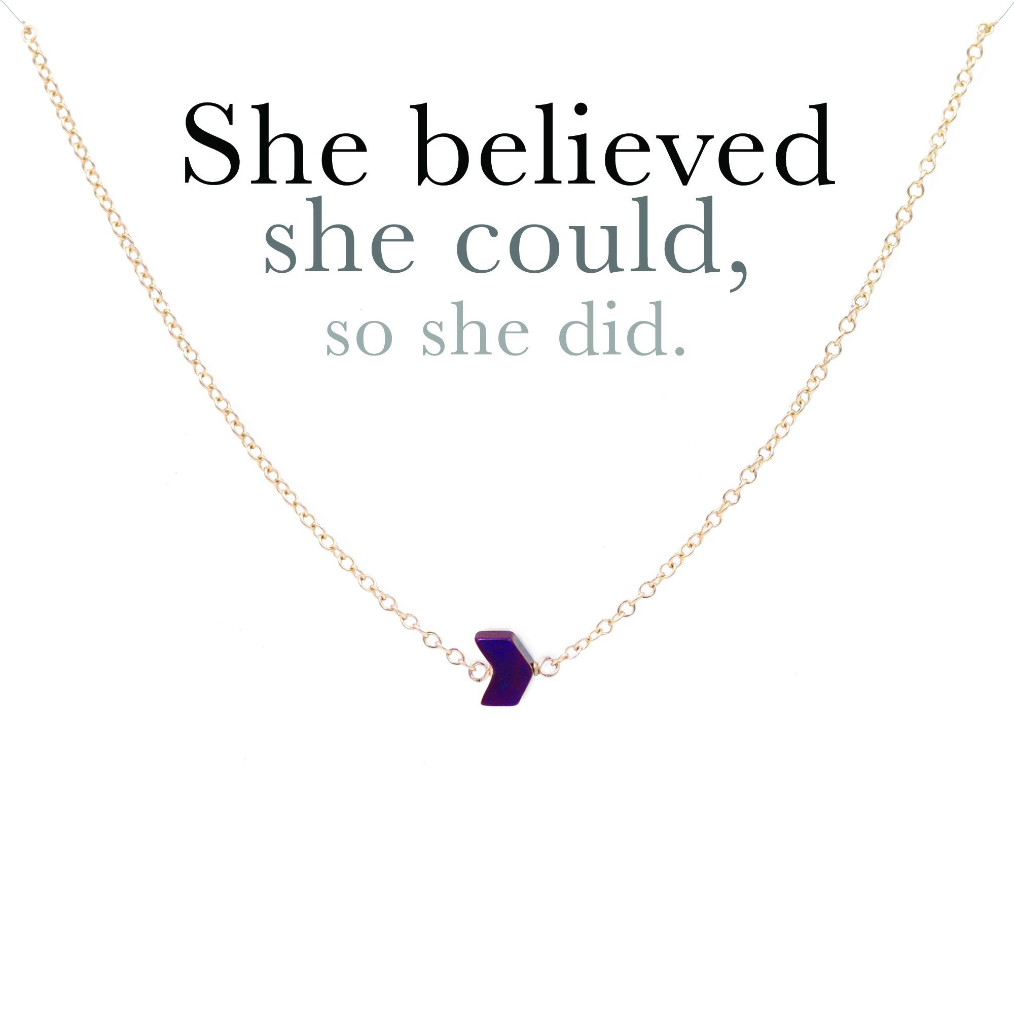 She Believed She Could, So She Did Necklace