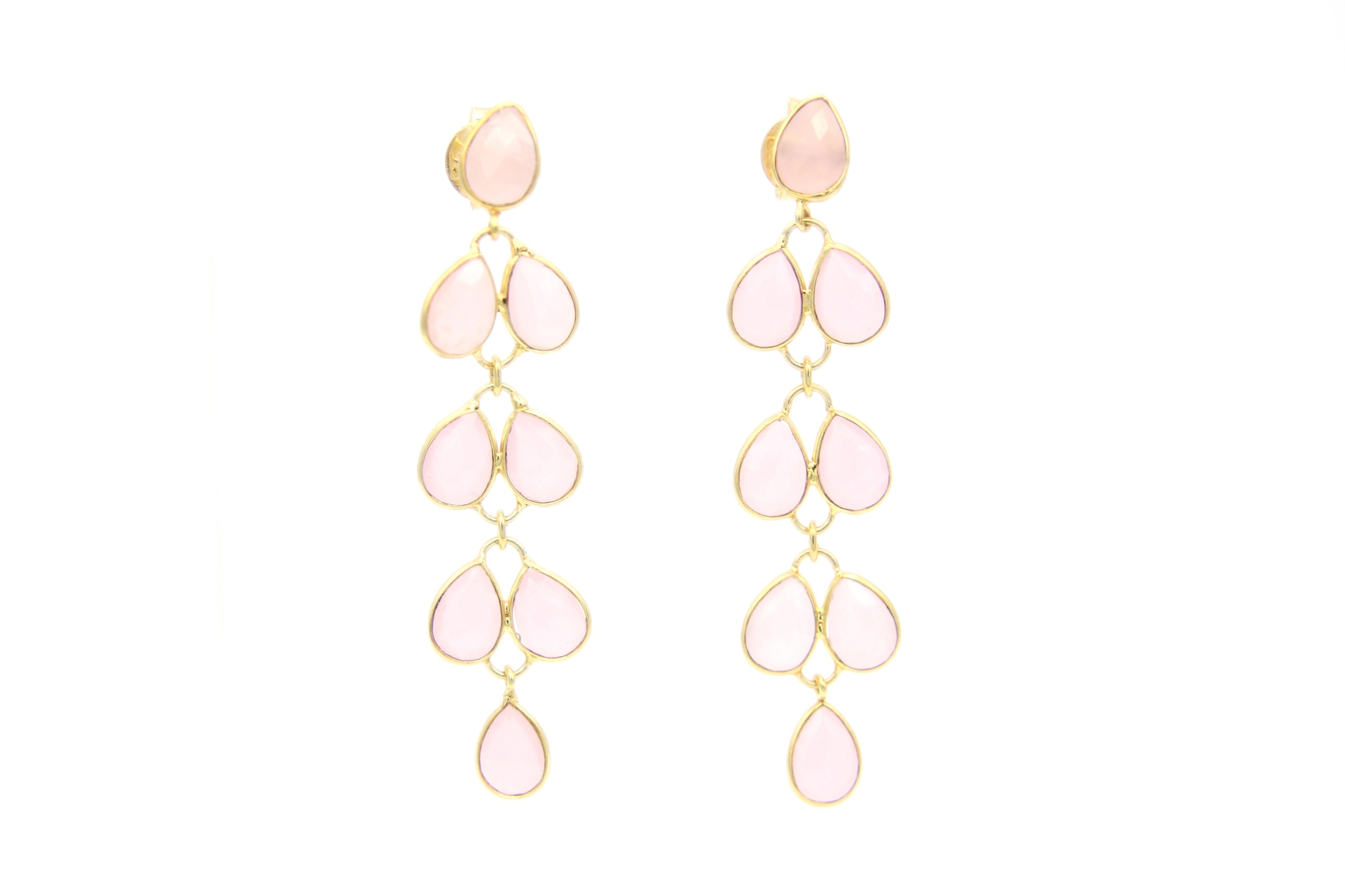 Raindrops Earrings - Rose