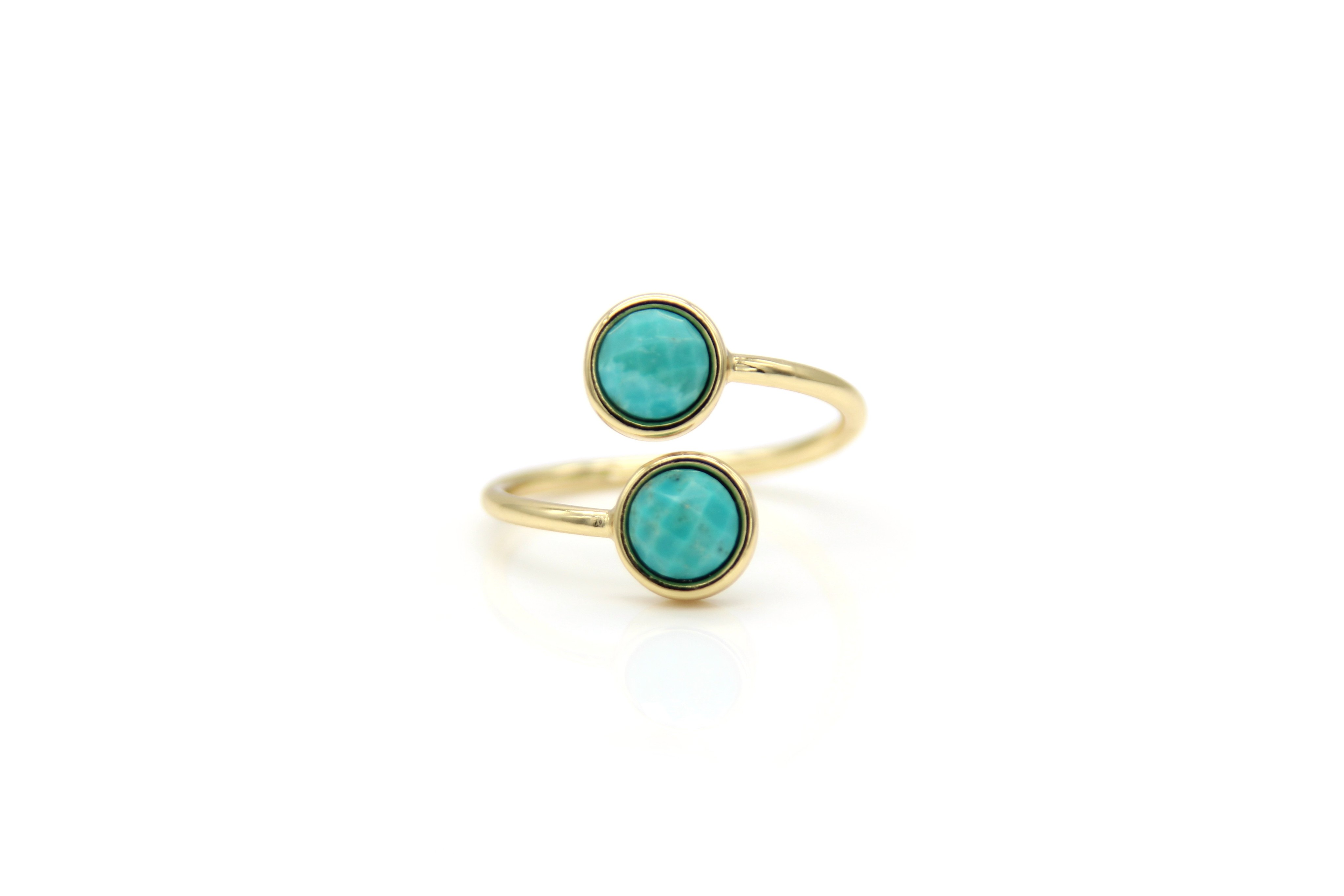 Turquoise Gold Maddison Wrap Ring