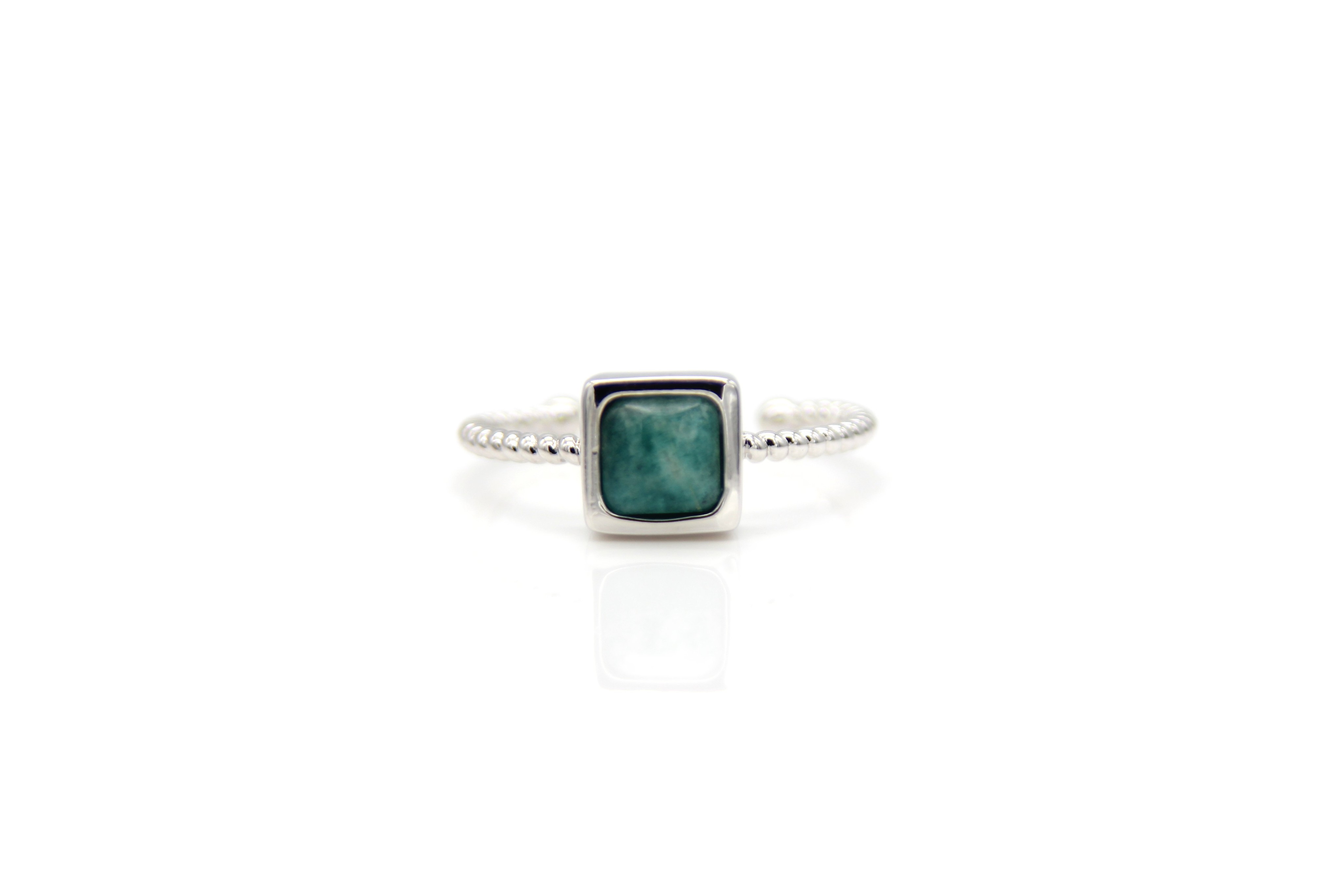 Silver and Amazonite Gianna Ring