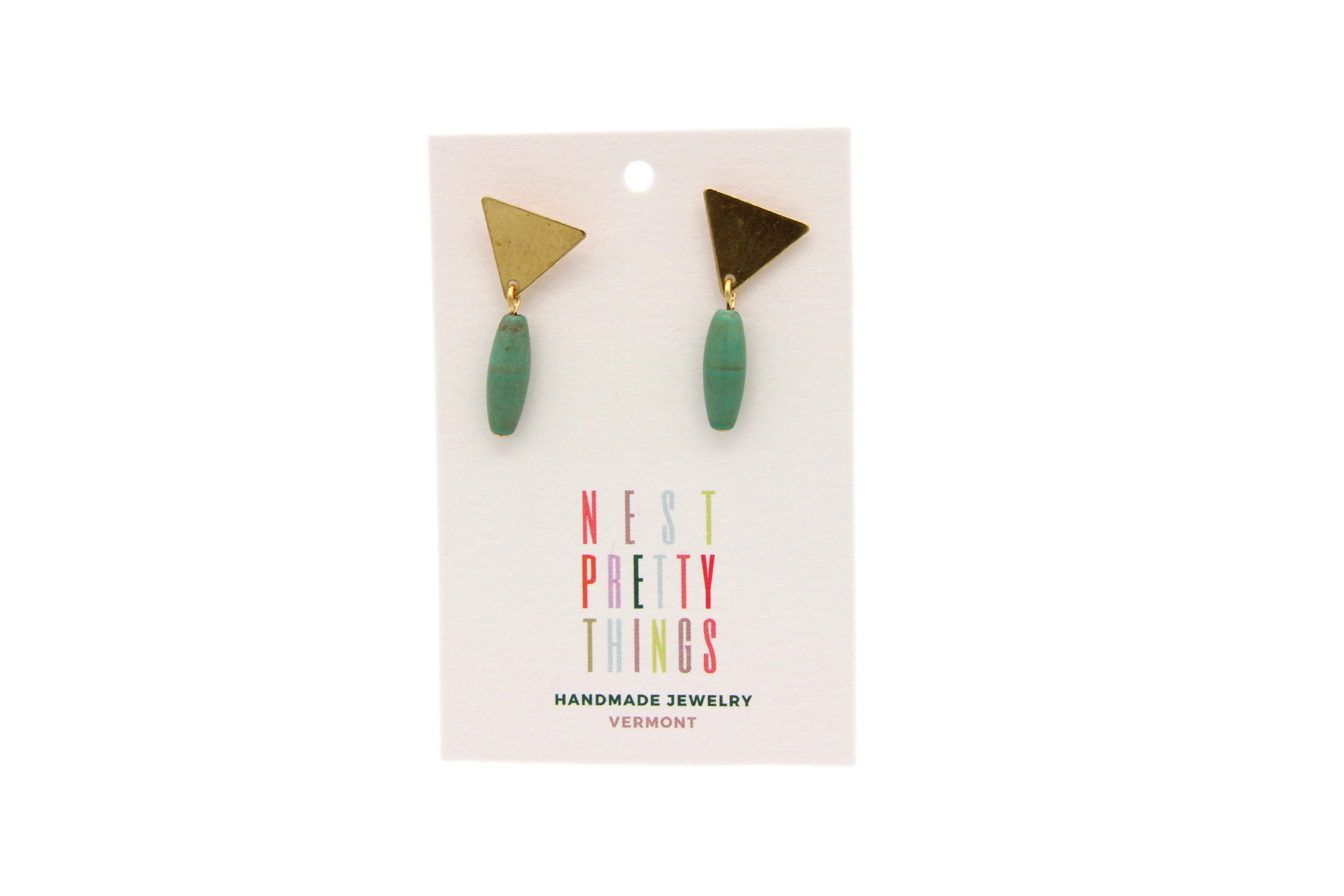 Little Triangles with Turquoise Magnesite studs