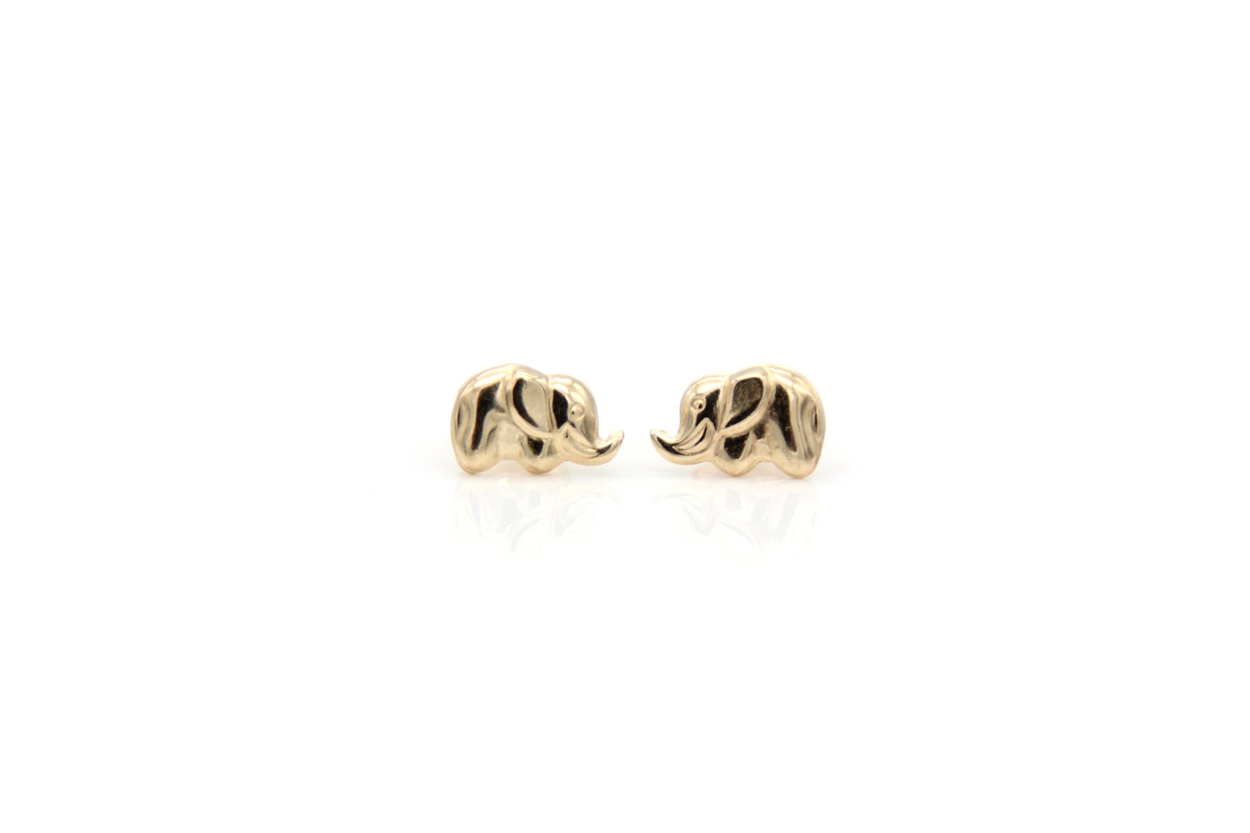 Gold Elephant Studs