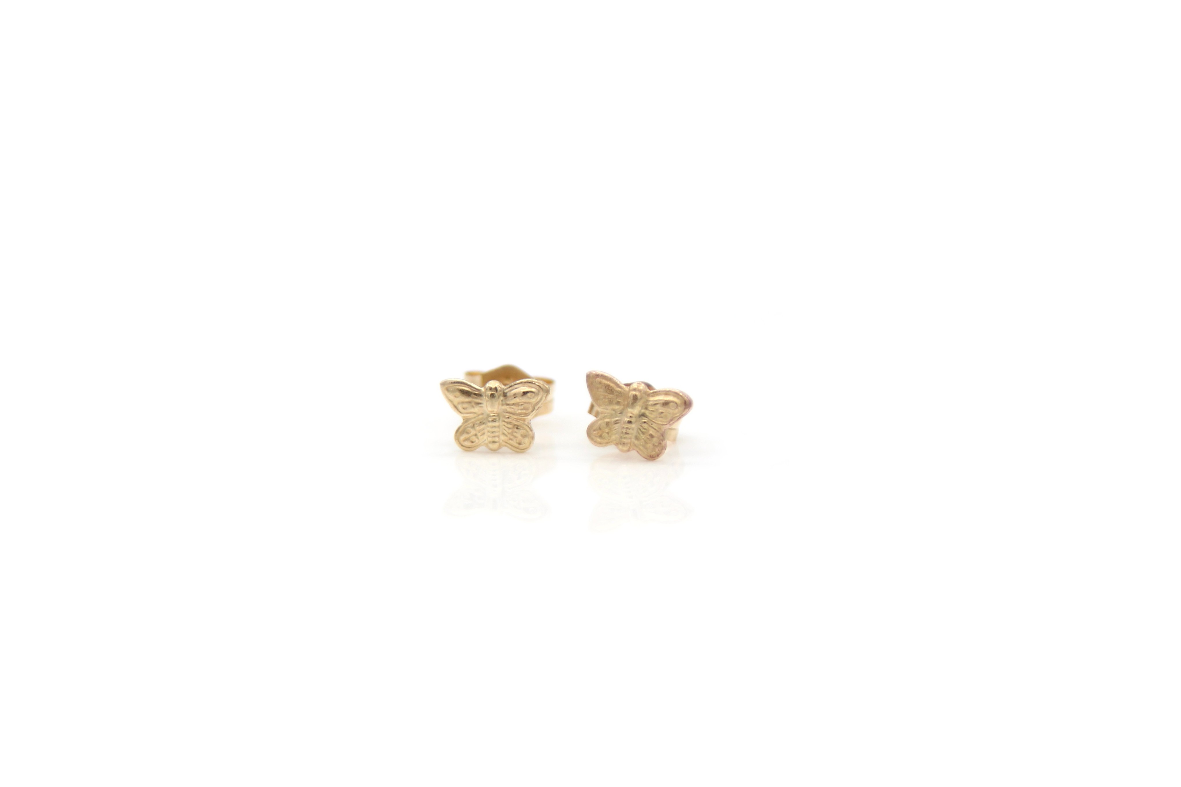 Gold Butterfly Studs