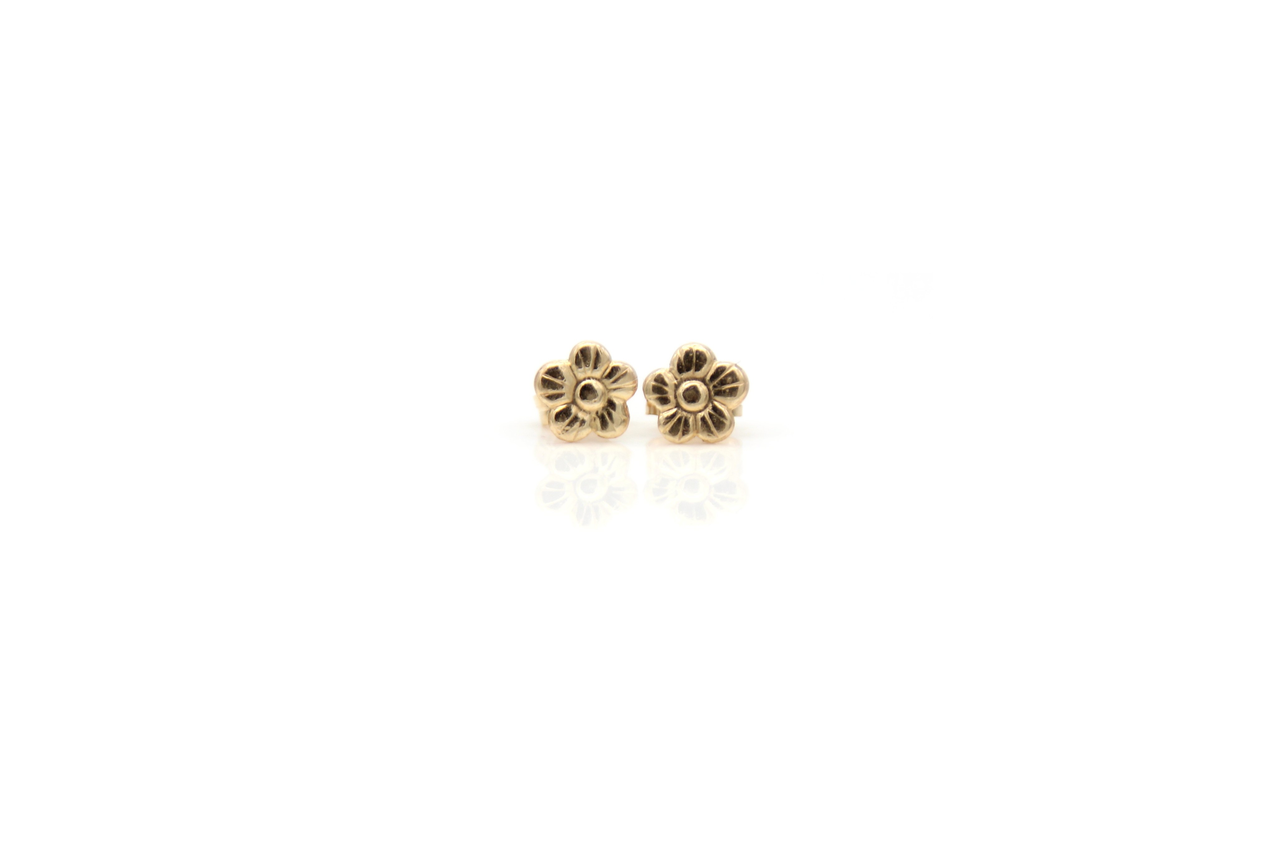 Gold Flower Studs