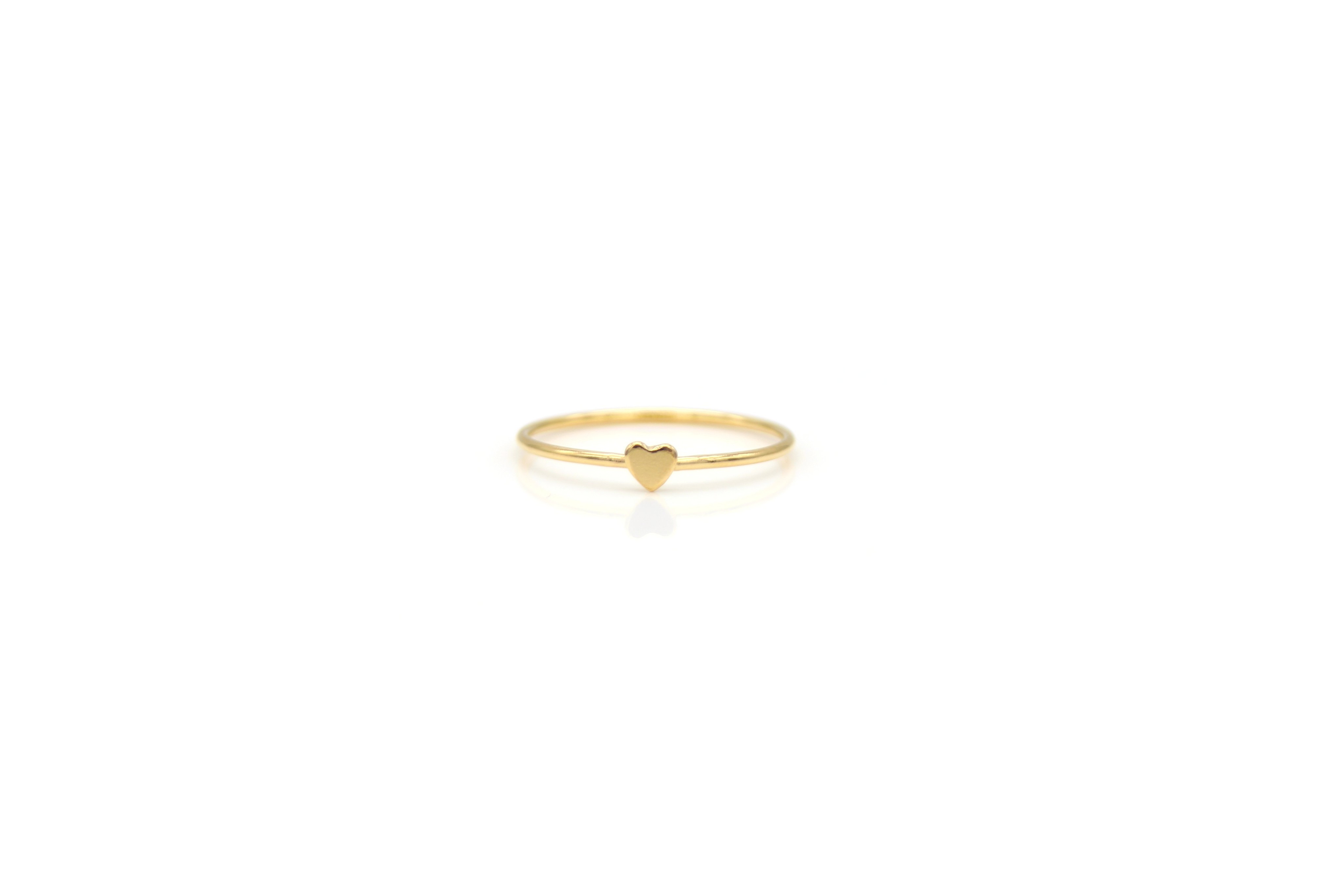 Gold Heart Stacker Ring