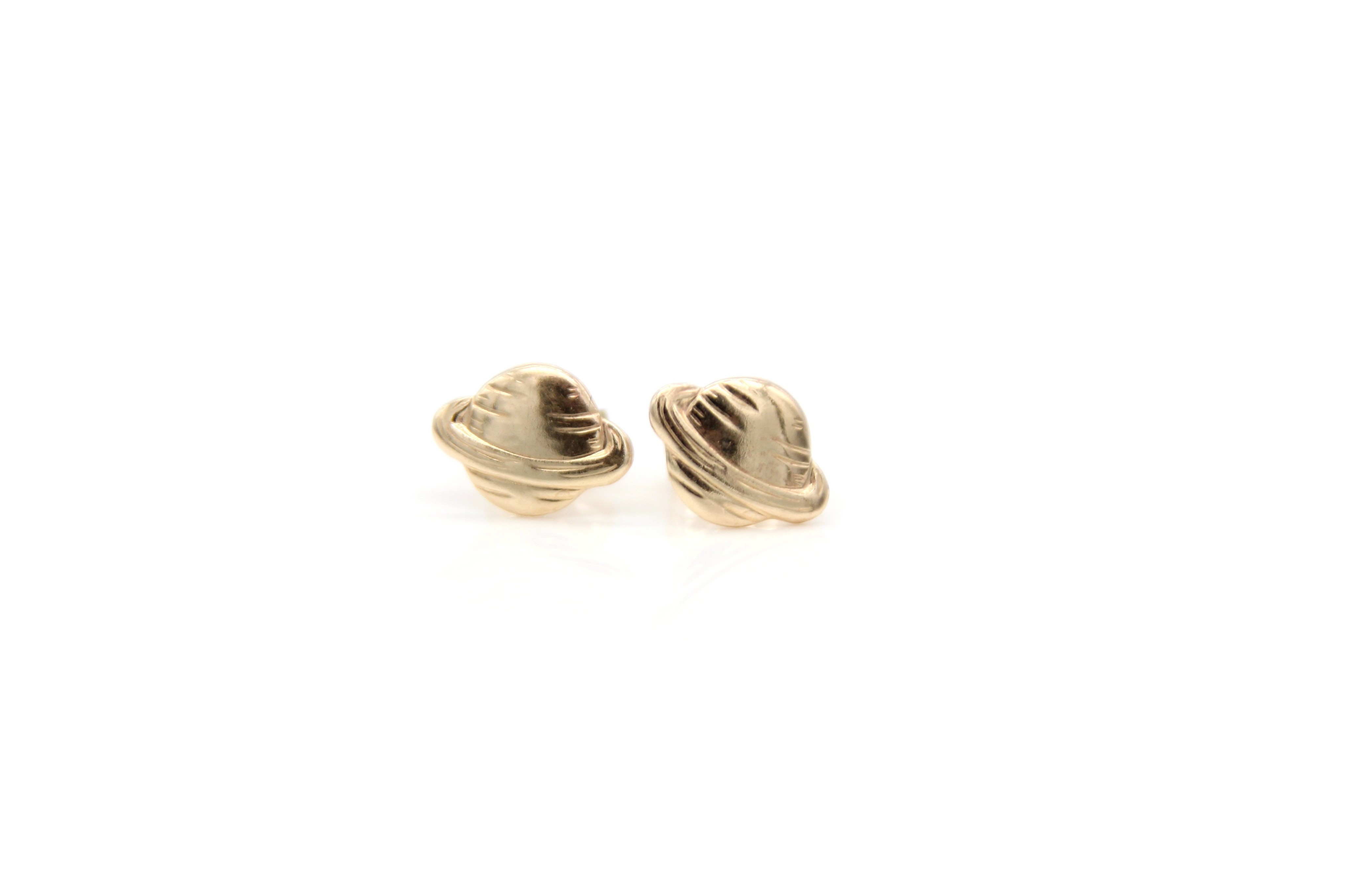 Gold Saturn Studs